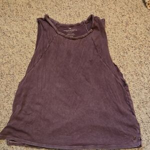American Eagle Outfitters Purple Muscle Tee